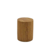 Cylinder Shape Engraved Logo Natural Wooden Lid