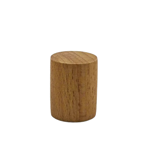 Cylinder Shape Engraved Logo Natural Wooden Lid