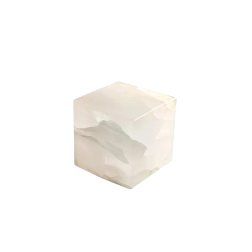 High Grade Custom Logo Natural Marble Grain Square Cylinder Parfum Lid