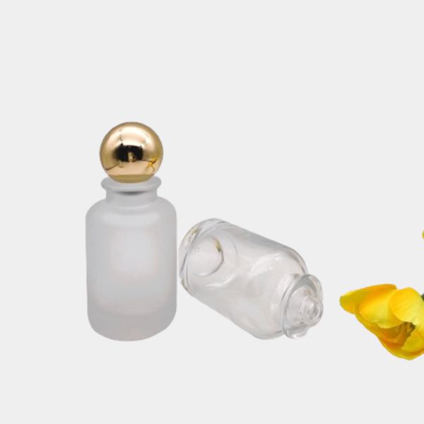 100ml Elegant Round Perfume Spray Bottle With Ball Cap Thick Glass Fragrance Scent Bottle For Men Women Custom Logo